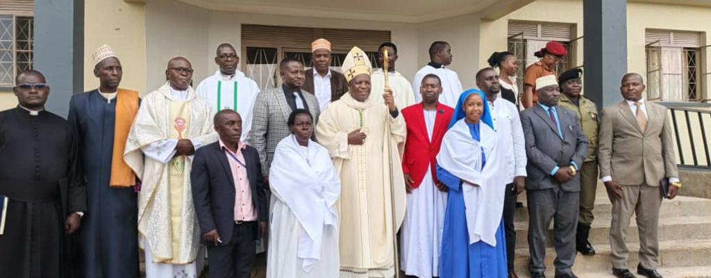 Bishop Serverus Jjumba Commissions Kalungu District Adminstration block